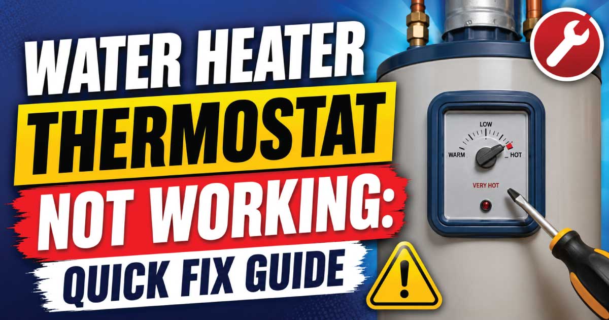 Water Heater Thermostat Not Working