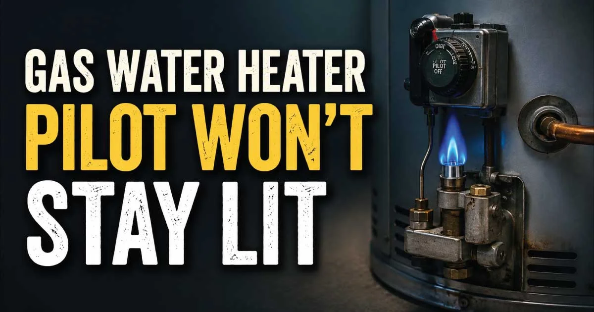 gas water heater pilot won’t stay lit