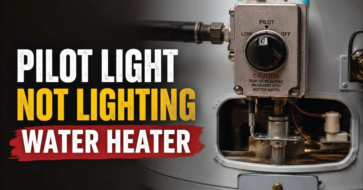 pilot light not lighting water heater