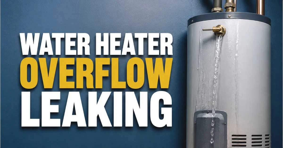 water heater overflow leaking