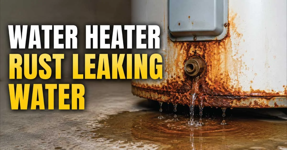 water heater rust leaking water