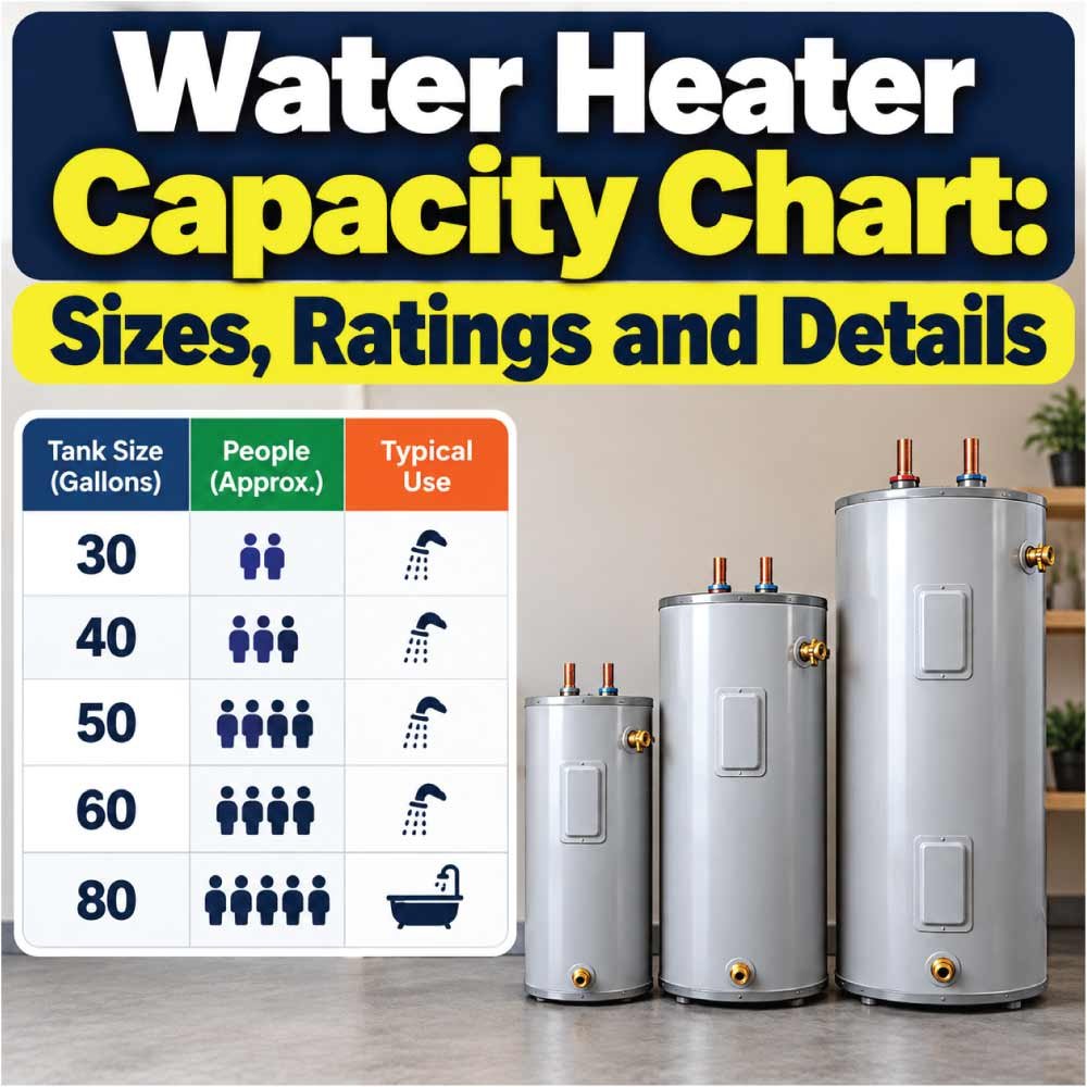 Water Heater Capacity Chart