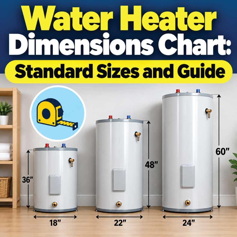 Water Heater Dimensions Chart